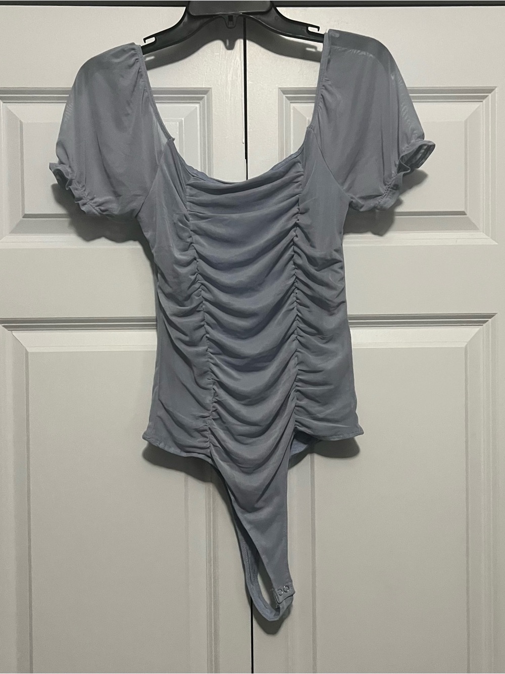 Liz & Sara Ruched Scoop Neck Bodysuit
